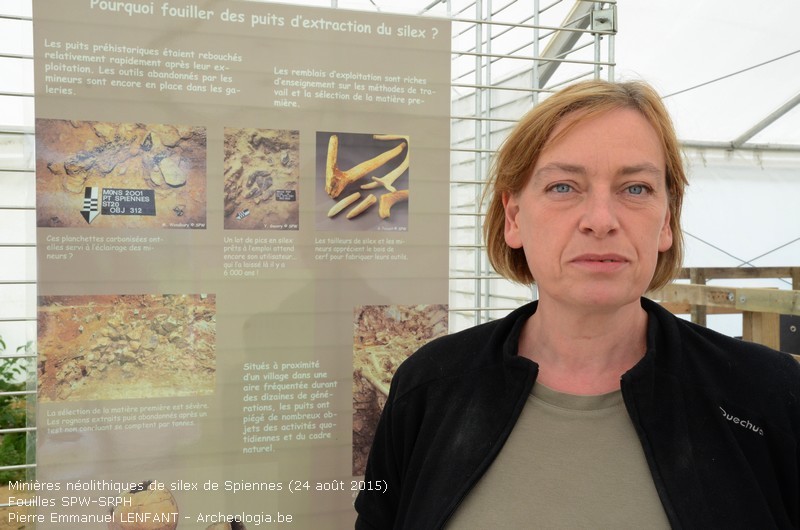 Hélène Collet, archéologue au Service public de Wallonie et responsable scientifique - Minières néolithiques de silex de Spiennes (Mons, Belgique) | Patrimoine UNESCO