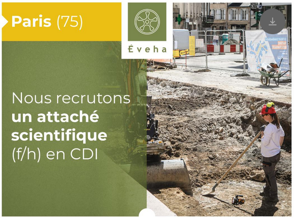 France - Le bureau d'&eacute;tudes &Eacute;VEHA recrute un Attach&eacute; scientifique (f/h) en CDI &agrave; Paris (75)
