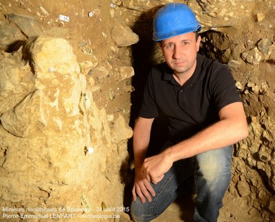 Pierre-Emmanuel LENFANT - Photo prise à l'occasion d'un reportage consacré aux minières néolithiques de Spiennes (Patrimoine UNESCO - Mons en Belgique)