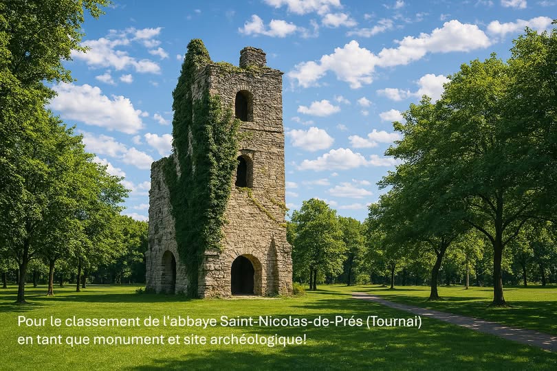 Vers le classement de l&rsquo;Abbaye Saint-Nicolas-des-Pr&eacute;s &agrave; Tournai (Chercq) - Initiative port&eacute;e par le r&eacute;seau Archeologia.be et l'association Communaut&eacute; Historia (7 f&eacute;vrier 2026)