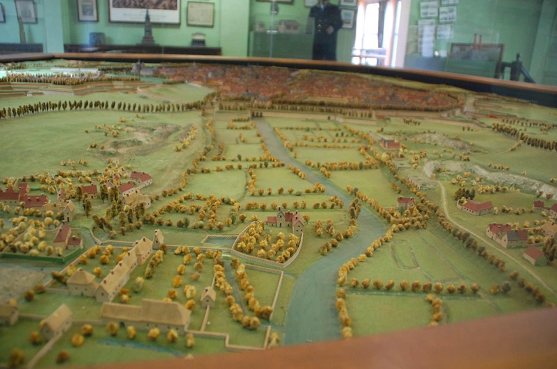 Plan-relief + Abbaye Saint-Nicolas-des-Pr&eacute;s - Chercq